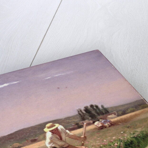 A peasant, mowing by Charles Emile Jacque