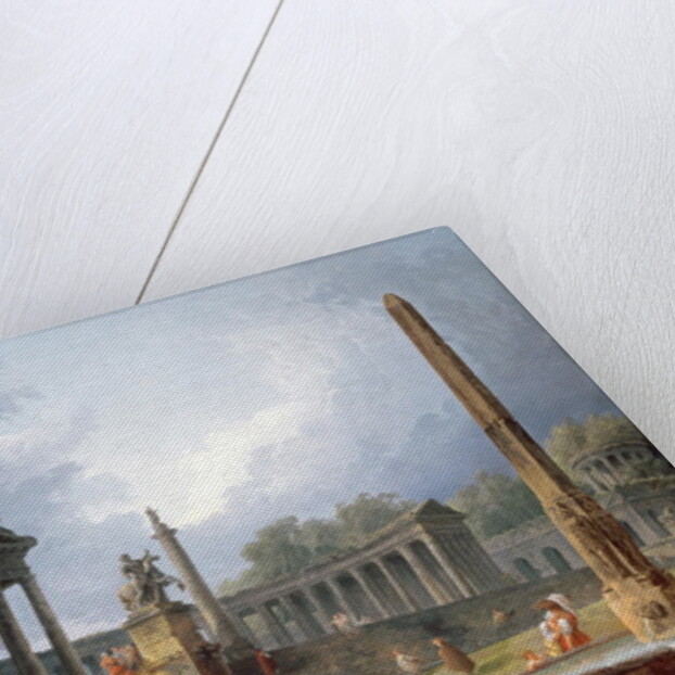 Architectural capriccio with obelisk, 1768 by Hubert Robert
