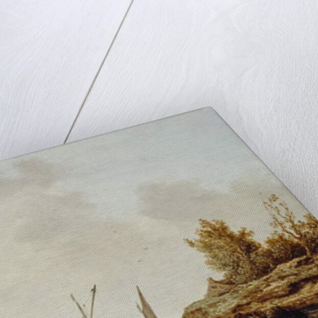 A River Scene with Distant Windmills, c.1640-42 by Aelbert Cuyp