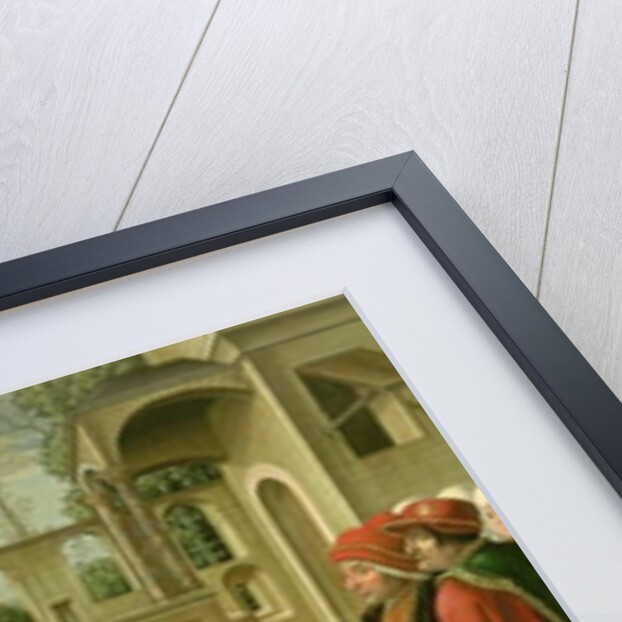 Emperor Julian the Apostate burning the bones of St. John the Baptist by Master of the St. Johns Retable