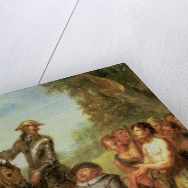 Don Quixote frees the galley slaves, from Cervantes' 'Don Quixote' by John Vanderbanck