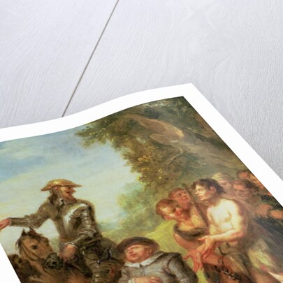 Don Quixote frees the galley slaves, from Cervantes' 'Don Quixote' by John Vanderbanck