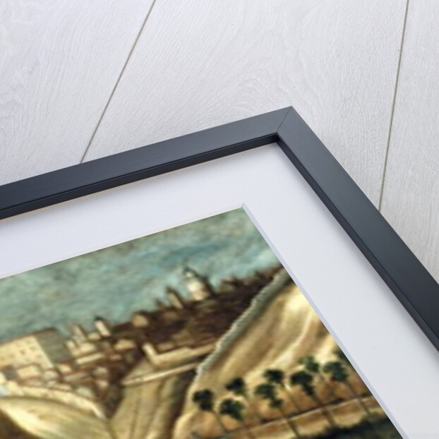 View of the Royal Palace and the Bridge of Segovia, Madrid by Spanish School