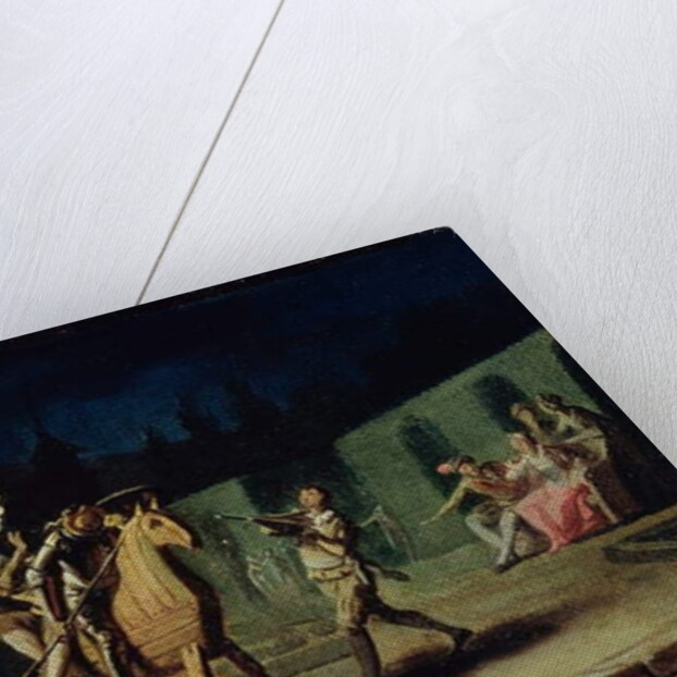 Don Quixote and Sancho Panza riding Clavileno by Zacarias Gonzalez Velazquez