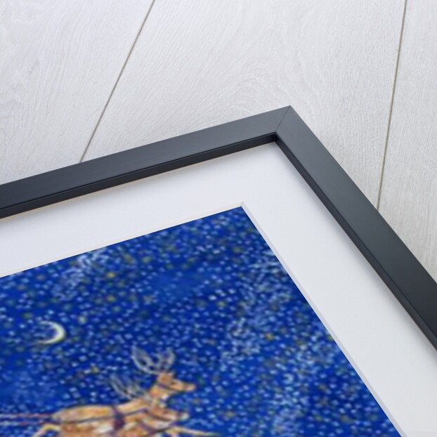 Father Christmas Flying over London by Catherine Bradbury