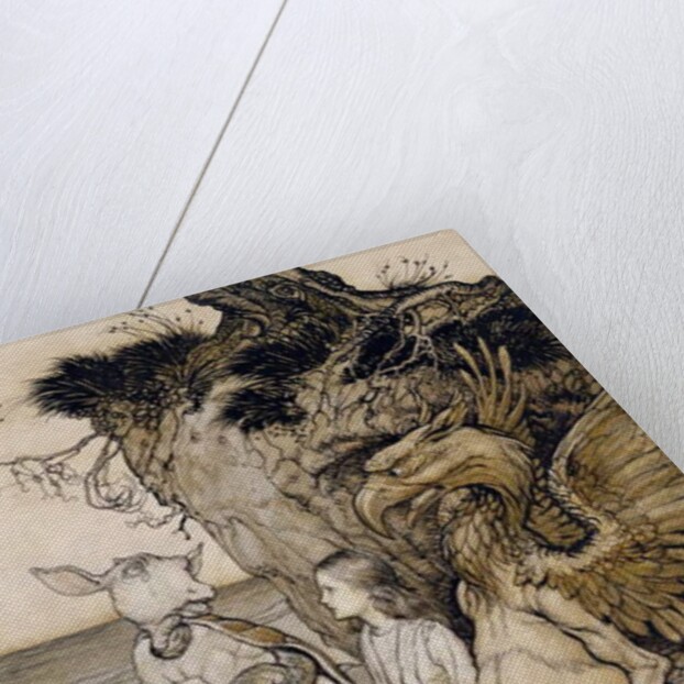 Alice and the Mock Turtle by Arthur Rackham