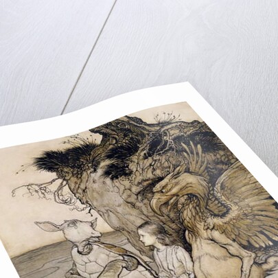 Alice and the Mock Turtle by Arthur Rackham