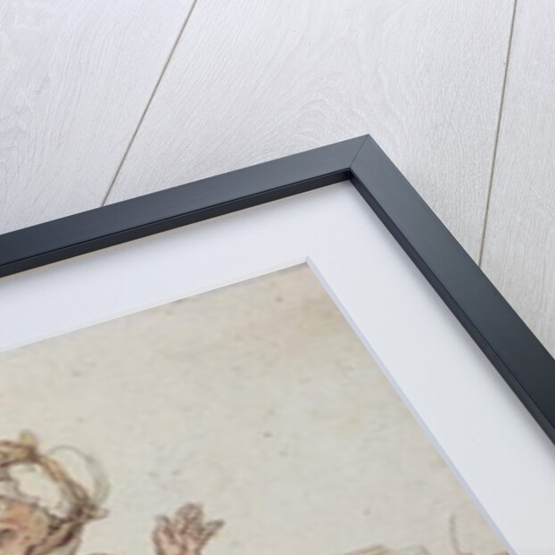 An Old Woman and her Dog Startled by Male Company by Thomas Rowlandson