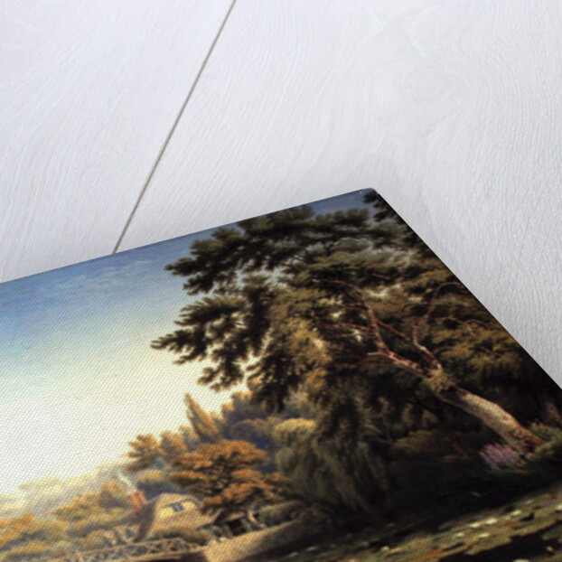 Nuneham Courtenay rustic bridge and cottage, near Abingdon by William Turner