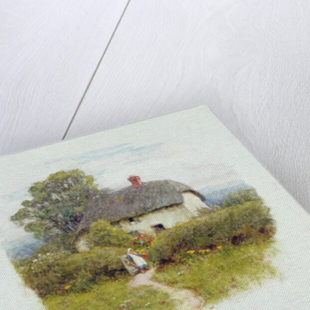 Young Girl by the Cottage Gate by Helen Allingham