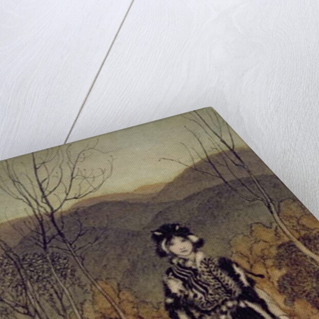 She Went Along, and Went Along, and Went Along Catskin by Arthur Rackham