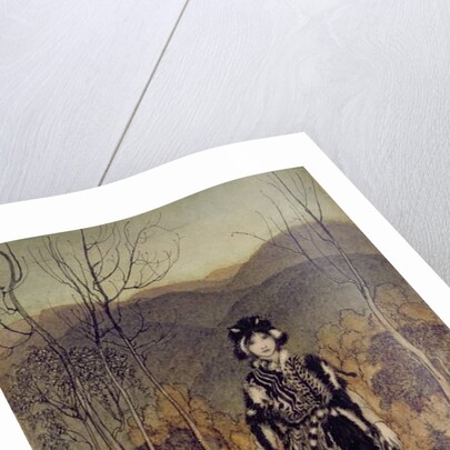 She Went Along, and Went Along, and Went Along Catskin by Arthur Rackham