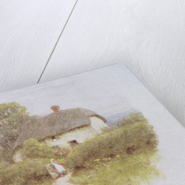 Young Girl by the Cottage Gate by Helen Allingham