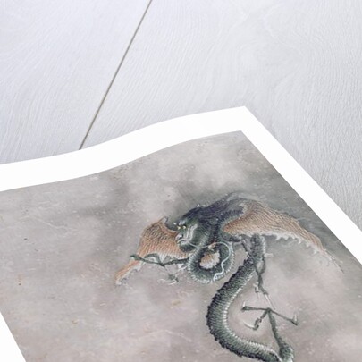 CBC 1839 A winged dragon, from an album of 12 depicting animals and birds, Chinese by Jiao Bingzhen