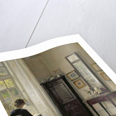 Interior with Woman Reading by Carl Holsoe