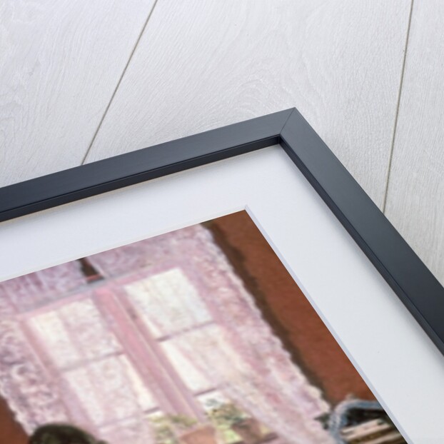 Johanne Wilde, the artist's wife, at her loom by Laurits Andersen Ring
