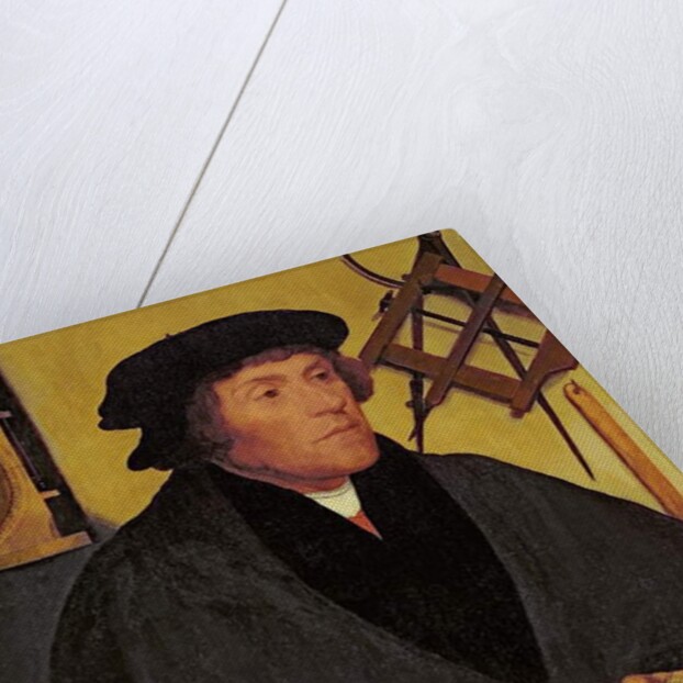 Portrait of Nicholas Kratzer Fellow of Corpus Christi College and later Astronomer Royal to King Henry VIII by Hans (after) Holbein the Younger