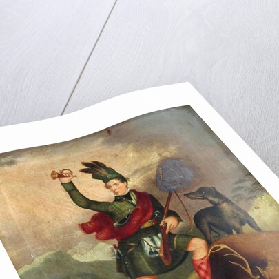 Highland Hunter with Dog and Dead Deer, c.1850 by Unknown Artist