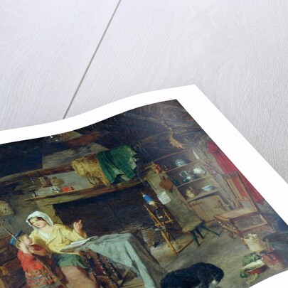 The Ettrick. Shepherd Boy Receiving his first impressions from his mother, 1858 by George Washington Brownlow