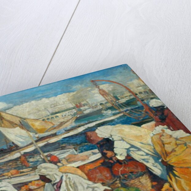 Alger La Blanche - Quay Scene, Algiers, 1912 by Leon Cauvy