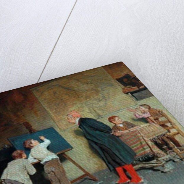 An Italian Village School, 1888 by Giuseppe Costantini