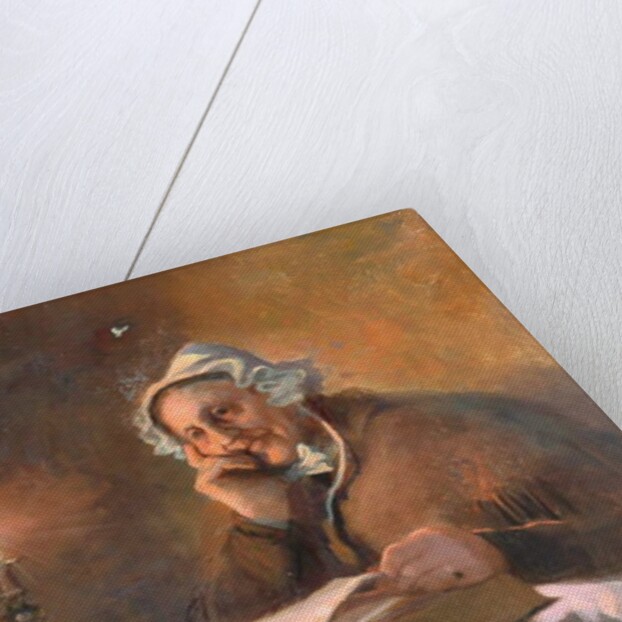 Portrait of an Old Woman Reading the Bible by Candlelight, 1896 by Arthur Netherwood