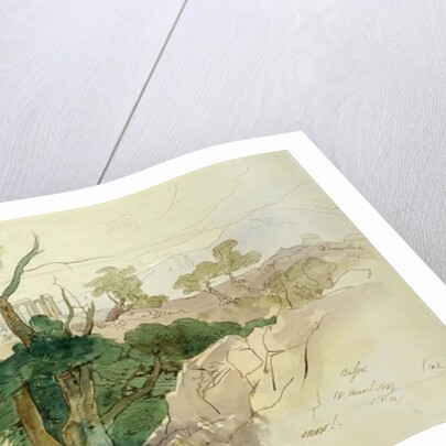 Temple at Bassae, 1849 by Edward Lear