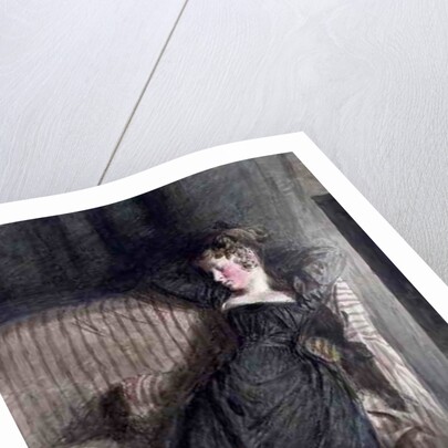 Young Girl Asleep on a Couch by William Henry Hunt