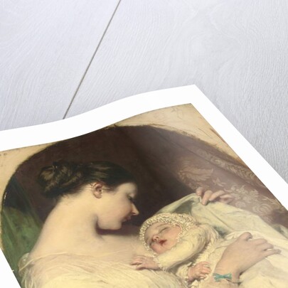 The artist's wife Elizabeth with their daughter Mary Edith by James Sant