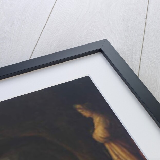 A hermit at prayer in a grotto with classical ruins by Jan Adriansz van Staveren