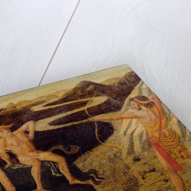 Cassone panel: Hercules saving Deianeira from Nessus by Giovanni Di Ser Giovanni Lo Sheggia