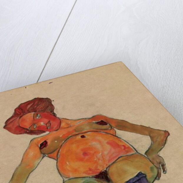 Seated pregnant woman by Egon Schiele