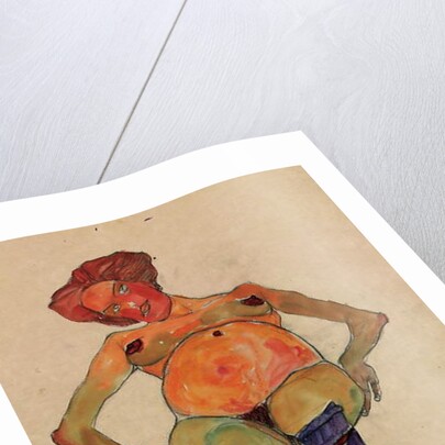 Seated pregnant woman by Egon Schiele