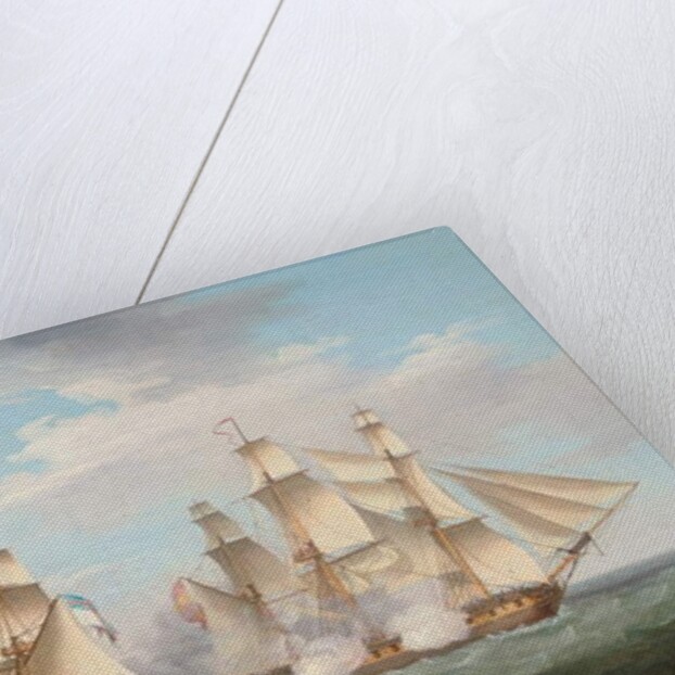 H.M.S. Ethalion in action with the Spanish frigate Thetis off Cape Finisterre, 16th October 1799, 1800 by Thomas Whitcombe