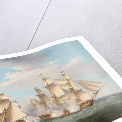 H.M.S. Ethalion in action with the Spanish frigate Thetis off Cape Finisterre, 16th October 1799, 1800 by Thomas Whitcombe