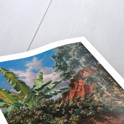 Frances Kennedy Schultze painting under a pergola, Algiers, 1843 by Frances Kennedy Schultze