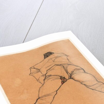 Man lying on his stomach, 1910 by Egon Schiele