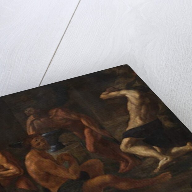 Apollo in the forge of Vulcan by Andrea (circle of) Sacchi