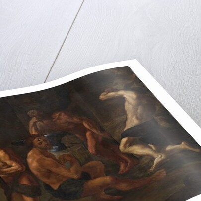 Apollo in the forge of Vulcan by Andrea (circle of) Sacchi