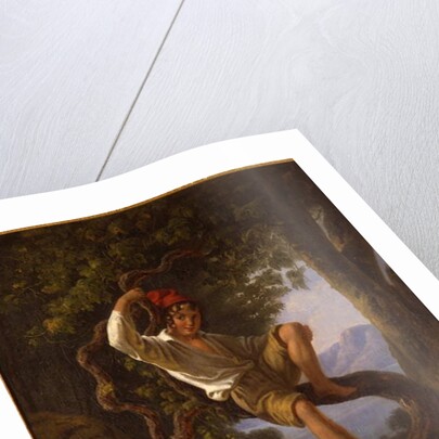 A Young Boy Climbing a Tree, 1820s by Franz Ludwig Catel