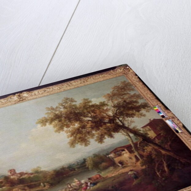 An Extensive River Landscape with a Village by Francesco Zuccarelli