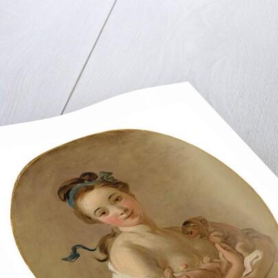 Young Girl holding Two Puppies, c.1770 by Jean-Honore Fragonard