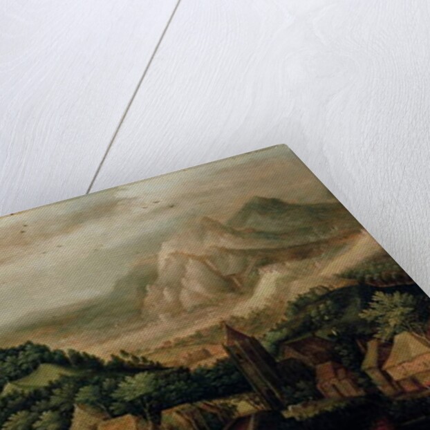 Extensive mountainous landscape by Hans Bol