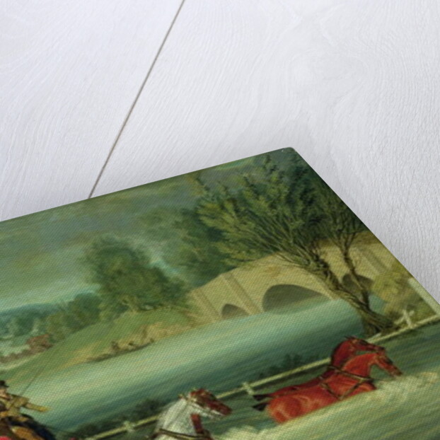 A Royal Mail Coach on a flooded road by James Pollard