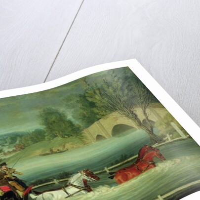 A Royal Mail Coach on a flooded road by James Pollard