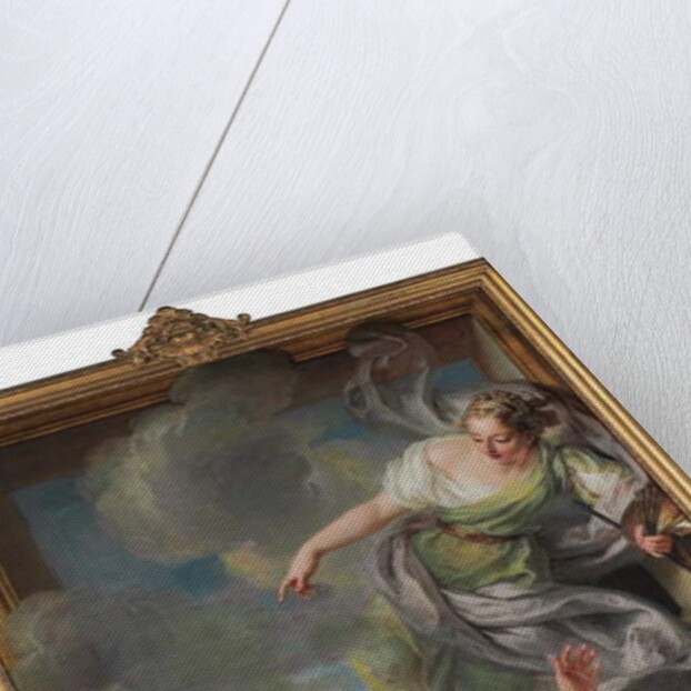 Painting Awakening Sleeping Genius by Charles Antoine Coypel