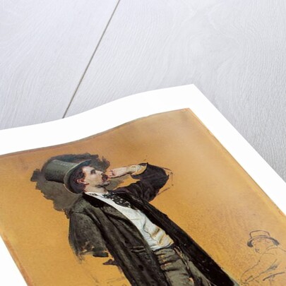 A Study for 'A Parisian Cafe': Gentleman Standing and Jean-Leon Gerome, 1874 by Ilya Efimovich Repin