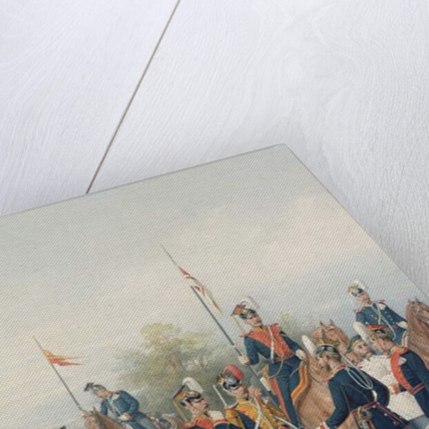 A Group of Officers and Soldiers from the Life Guard Lancer Regiments of His and Her Majesties, 1873 by Petr Balashov