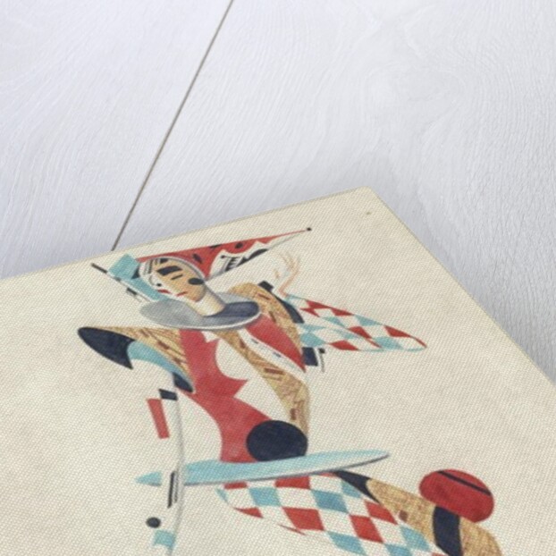 Costume design for a Harlequin by Sergei Vasil'evich Chekhonin