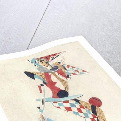 Costume design for a Harlequin by Sergei Vasil'evich Chekhonin